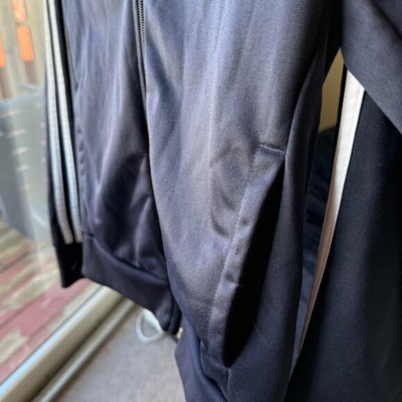 SOLD!Adidas track suit jacket, navy blue, size small - Picture 2 of 5
